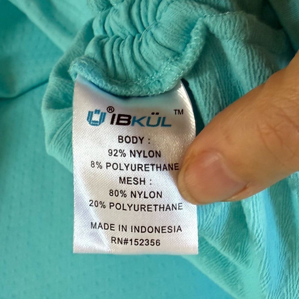 IBKUL Adjustable Length Long Sleeve Polo in Seafoam S NWOT - Picture 6 of 13